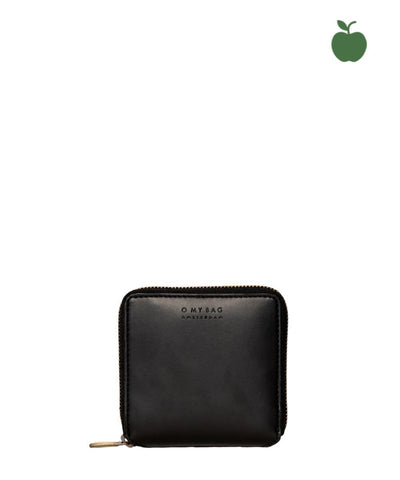 O My Bag Sonny Square Wallet Black Apple Leather