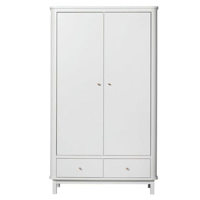 Oliver Furniture 2 Door Oak Wardrobe White 041352
