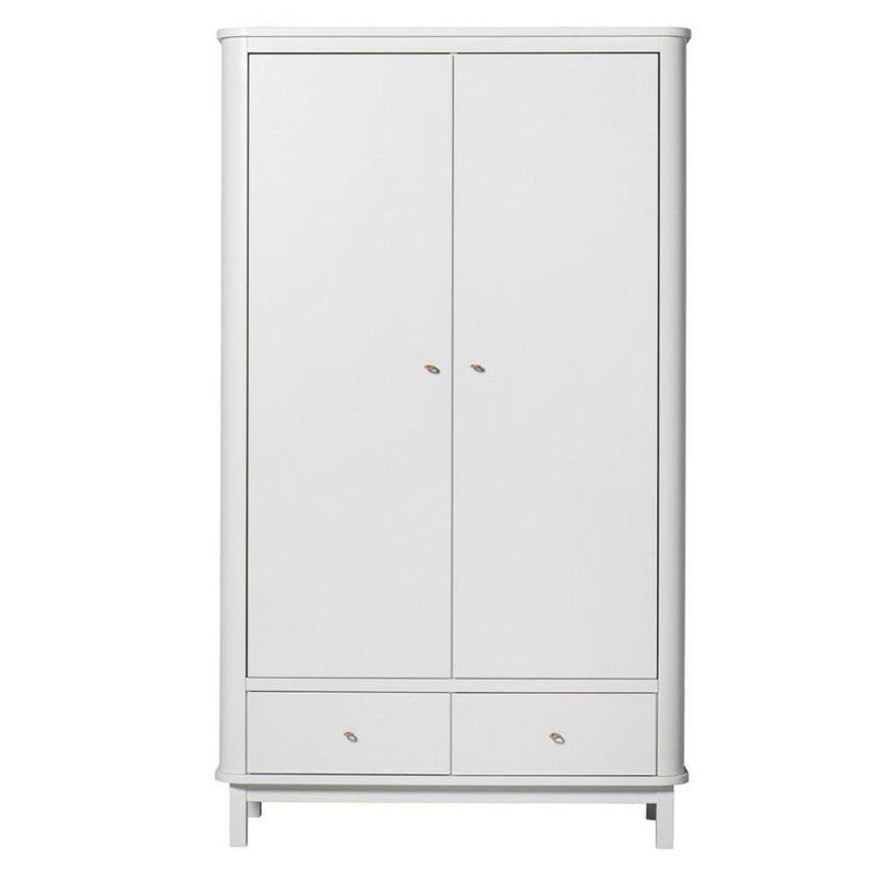 Oliver Furniture 2 Door Oak Wardrobe White 041352