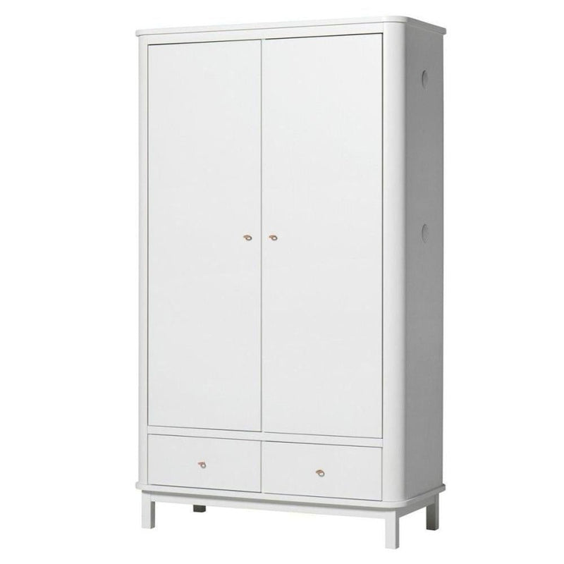Oliver Furniture 2 Door Oak Wardrobe White 041352