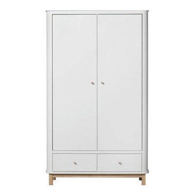 Oliver Furniture 2 Door Oak Wardrobe White/Oak 041351
