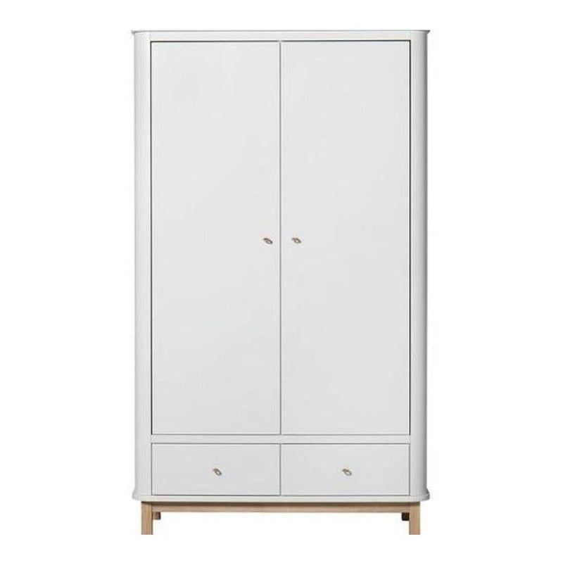 Oliver Furniture 2 Door Oak Wardrobe White/Oak 041351