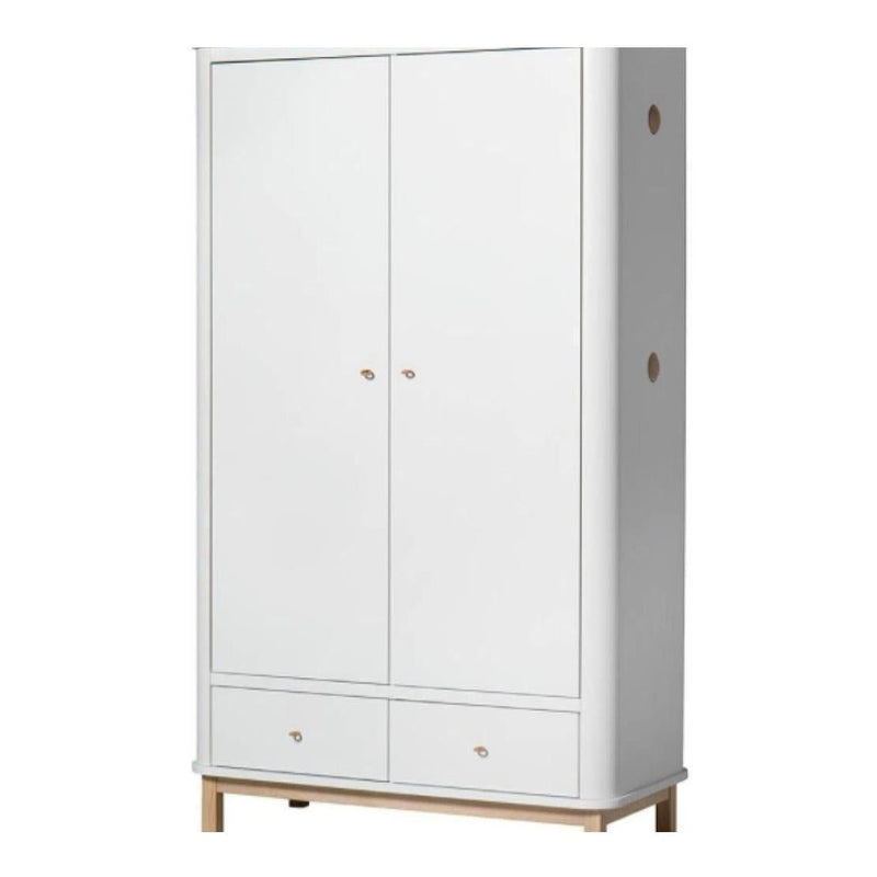 Oliver Furniture 2 Door Oak Wardrobe White/Oak 041351
