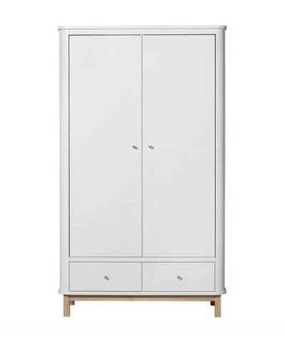 Oliver Furniture 2 Door Oak Wardrobe White/Oak