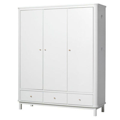 Oliver Furniture 3 Doors Wardrobe White 041354 - Studio Play