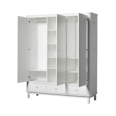 Oliver Furniture 3 Doors Wardrobe White 041354