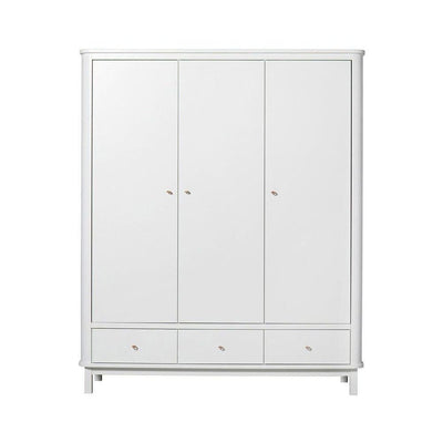 Oliver Furniture 3 Doors Wardrobe White 041354