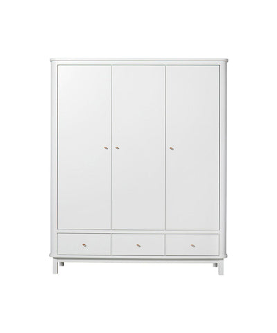Oliver Furniture 3 Doors Wardrobe White