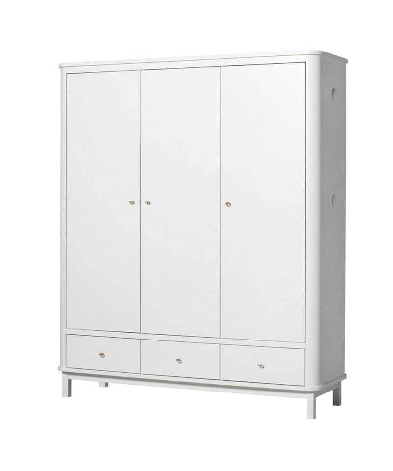 Oliver Furniture 3 Doors Wardrobe White