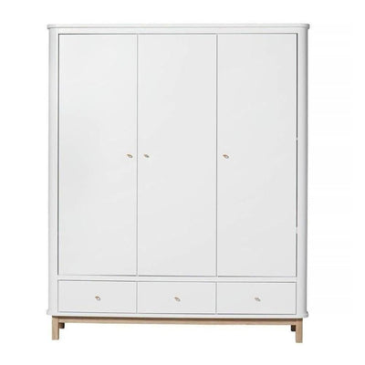 Oliver Furniture 3 Doors Wardrobe White/Oak 041353