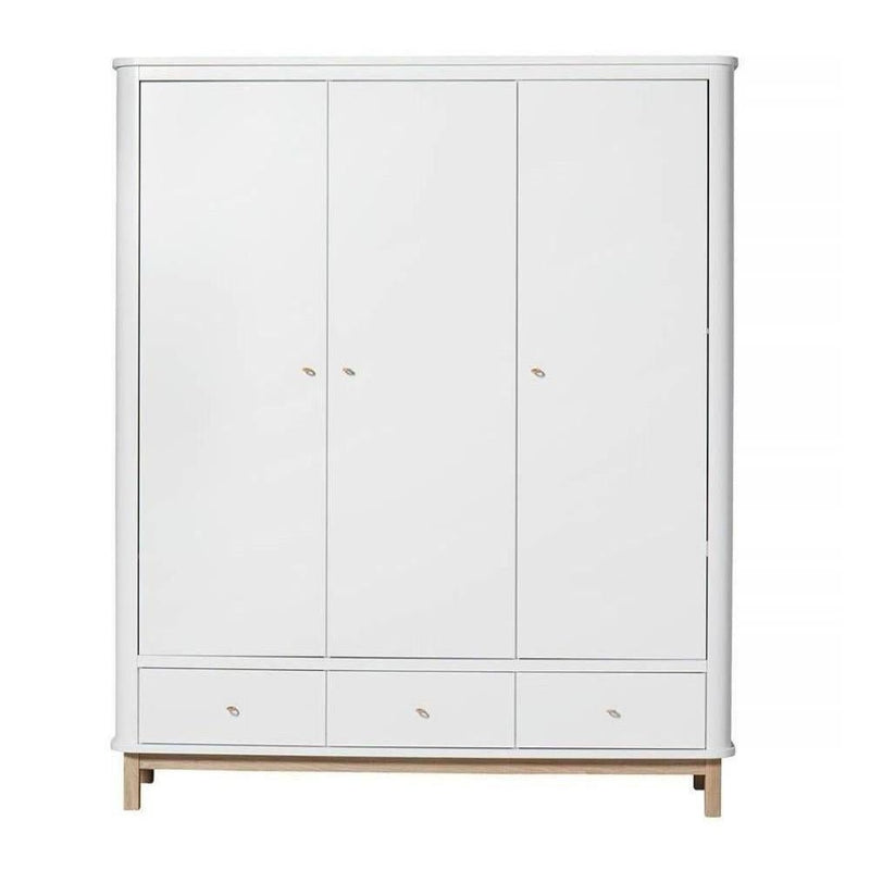 Oliver Furniture 3 Doors Wardrobe White/Oak 041353
