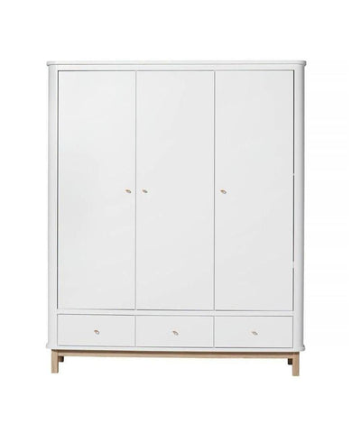 Oliver Furniture 3 Doors Wardrobe White/Oak 041353 - Studio Play