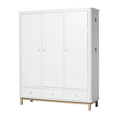 Oliver Furniture 3 Doors Wardrobe White/Oak 041353
