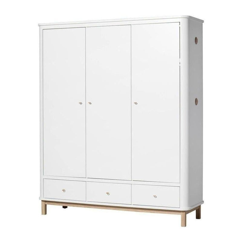 Oliver Furniture 3 Doors Wardrobe White/Oak 041353