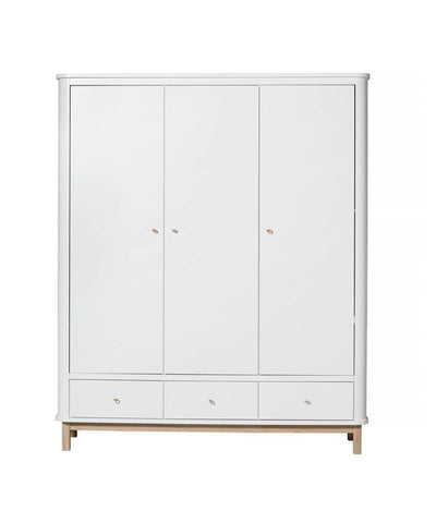 Oliver Furniture 3 Doors Wardrobe White/Oak