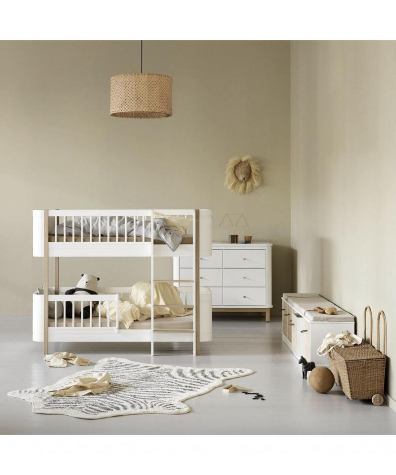 Oliver Furniture Mini+ Junior Halfhoog stapel bed White/Oak