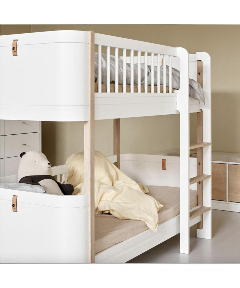 Oliver Furniture Mini+ Junior Halfhoog stapel bed White/Oak