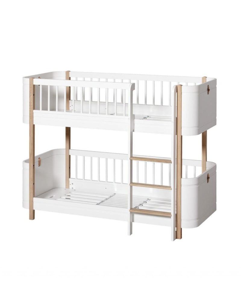 Oliver Furniture Mini+ Junior Halfhoog stapel bed White/Oak