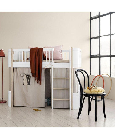 Oliver Furniture Mini+ low loft bed 041447 White/Oak - Studio Play
