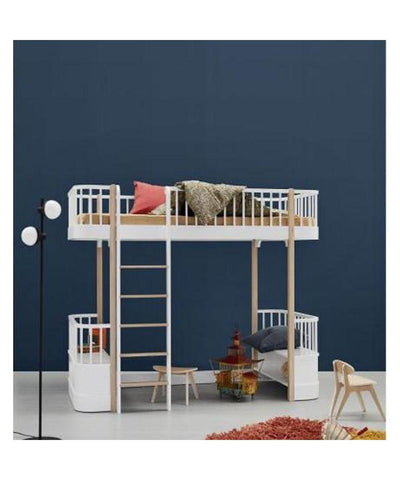 Oliver Furniture Original Loft Bed 90x200cm White/Oak 041429 - Studio Play