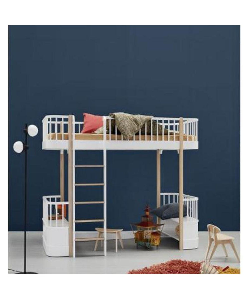 Oliver Furniture Original Loft Bed 90x200cm White/Oak 041429 - Studio Play