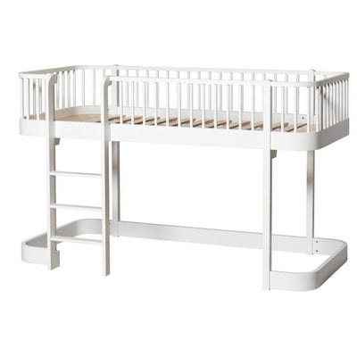 Oliver Furniture Original Low Loft Bed 90x200cm White 041572 - Studio Play