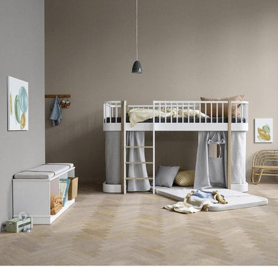 Oliver Furniture Original Low Loft Bed 90x200cm White/Oak 041573