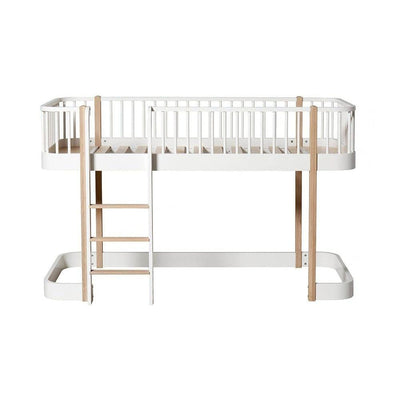 Oliver Furniture Original Low Loft Bed 90x200cm White/Oak 041573
