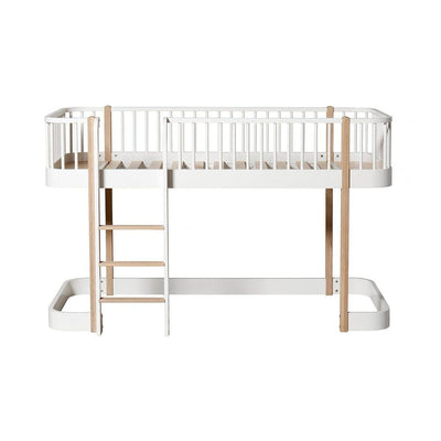Oliver Furniture Original Low Loft Bed 90x200cm White/Oak 041573 - Studio Play