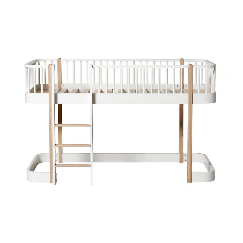 Oliver Furniture Original Low Loft Bed 90x200cm White/Oak 041573 - Studio Play