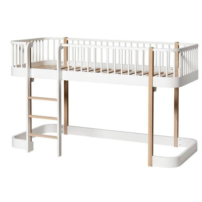 Oliver Furniture Original Low Loft Bed 90x200cm White/Oak 041573 - Studio Play