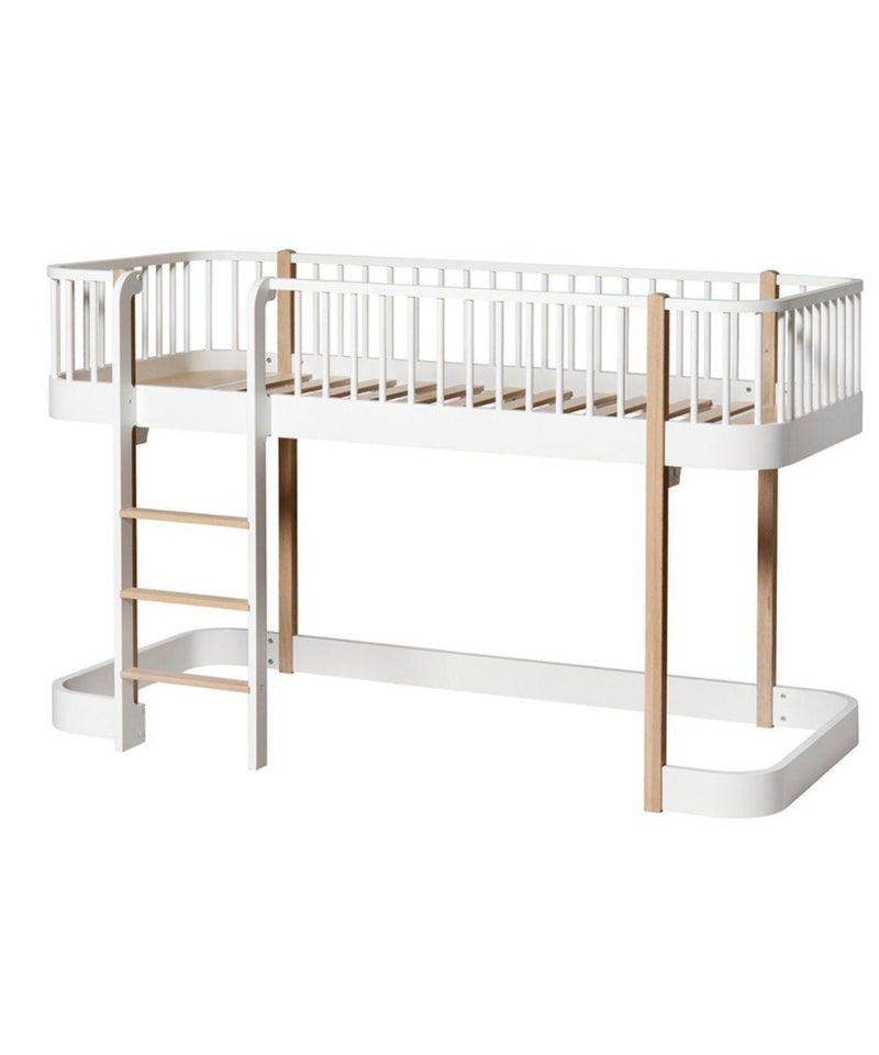 Oliver Furniture Original Low Loft Bed White/Oak