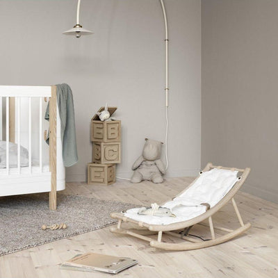 Oliver Furniture Wood Baby & Toddler Rocker Oak/White - Studio Play