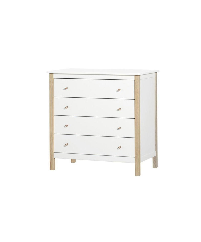 Oliver Furniture Wood Dresser 4 Drawers White/Oak