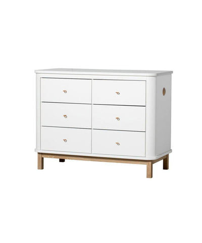 Oliver Furniture Wood Dresser 6 Drawers White/Oak