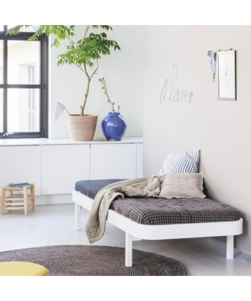 Oliver Furniture Wood Lounger Bed 90x200cm White 041564 - Studio Play