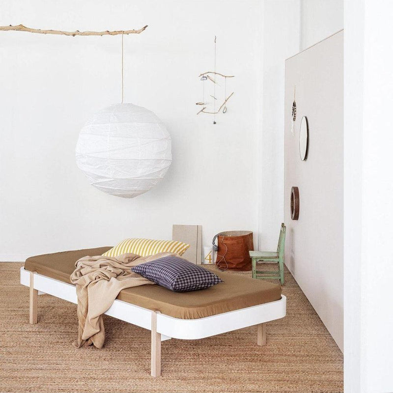Oliver Furniture Wood Lounger Bed 90x200cm White/Oak 041565 - Studio Play