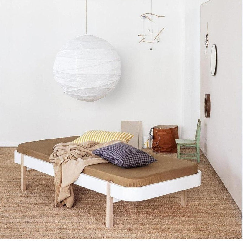 Oliver Furniture Wood Lounger Bed 90x200cm White/Oak 041565