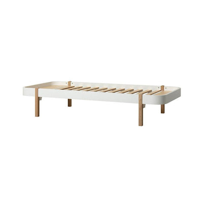 Oliver Furniture Wood Lounger Bed 90x200cm White/Oak 041565 - Studio Play