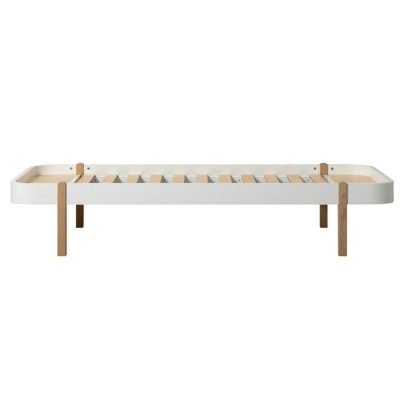Oliver Furniture Wood Lounger Bed 90x200cm White/Oak 041565 - Studio Play