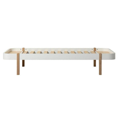 Oliver Furniture Wood Lounger Bed 90x200cm White/Oak 041565 - Studio Play
