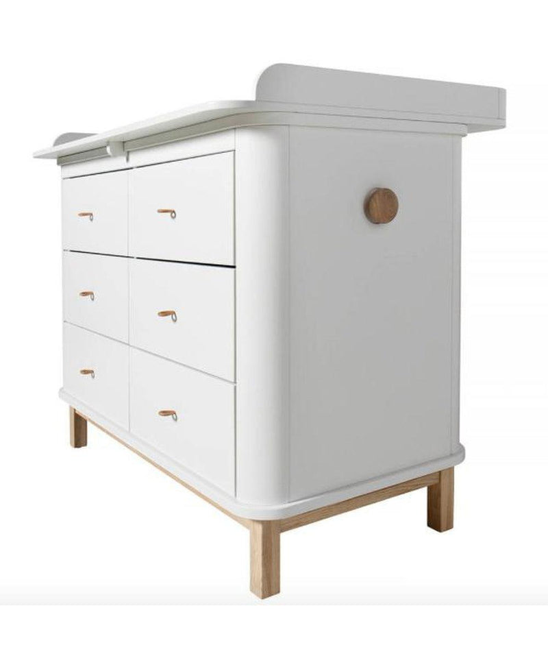 Oliver Furniture Wood Nursery Dresser 6 Drawers Large Top White/Oak