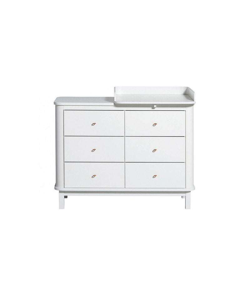 Oliver Furniture Wood Nursery Dresser 6 Drawers Small Top White