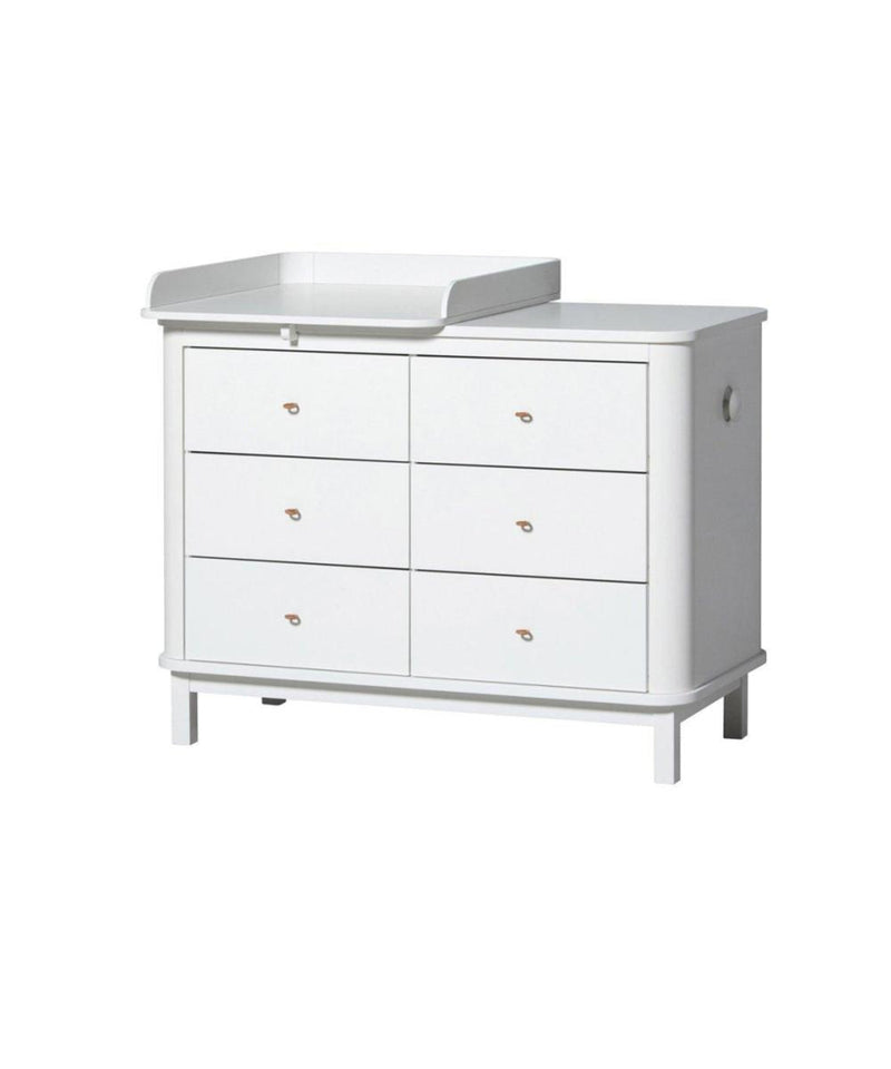 Oliver Furniture Wood Nursery Dresser 6 Drawers Small Top White