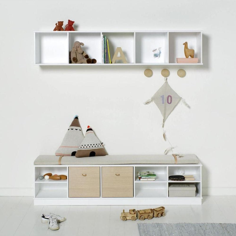 Oliver Furniture Wood Shelving Unit 5x1 with support 041322 - Studio Play