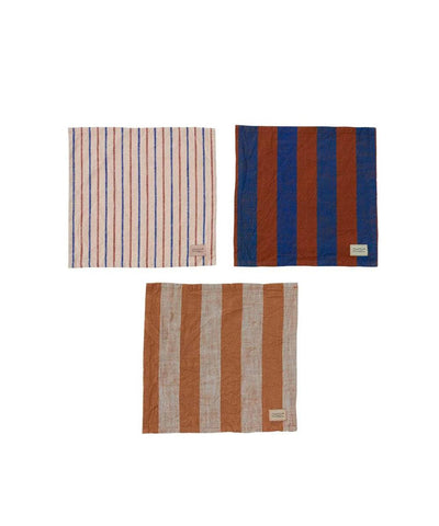 OYOY Vaatdoek Kurin 3-pack Caramel/Blue