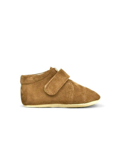 Petit Nord Closed Velcro Shoe Amber Suede