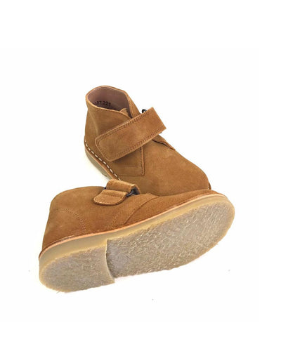 Petit Nord Desert Boot Velcro Amber Suede