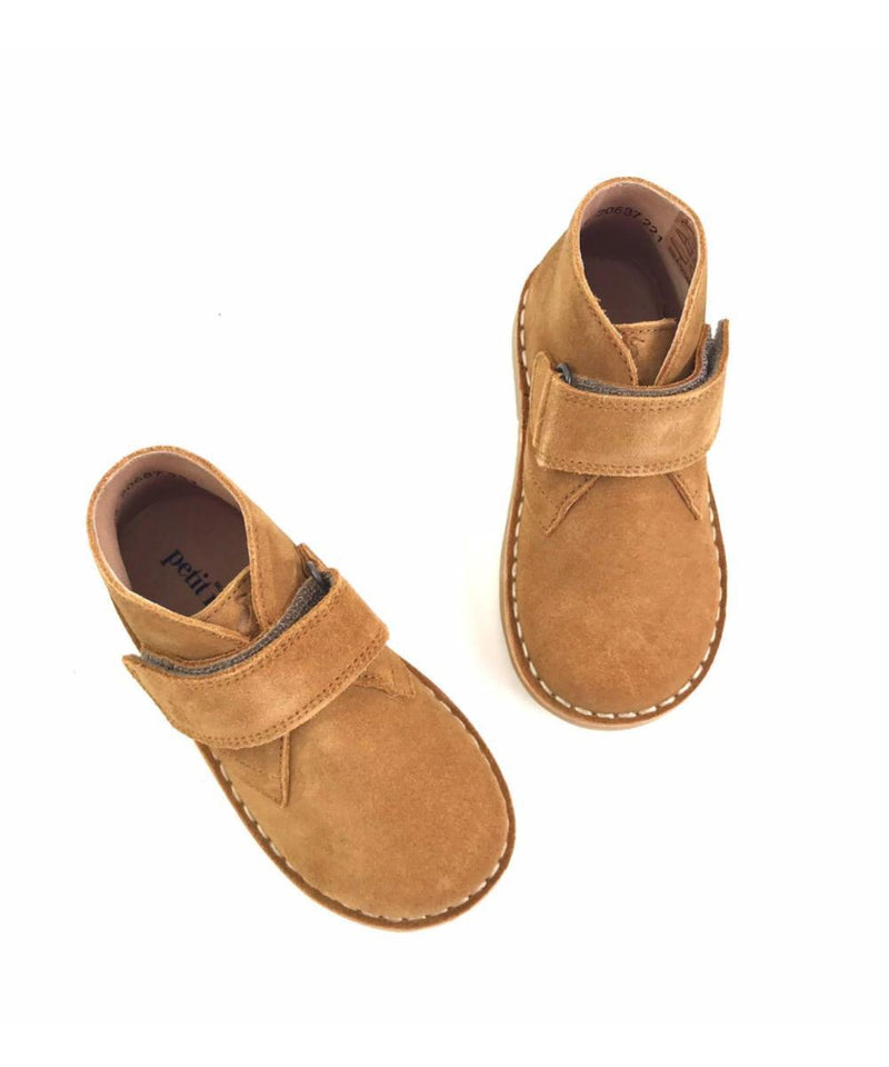 Petit Nord Desert Boot Velcro Amber Suede