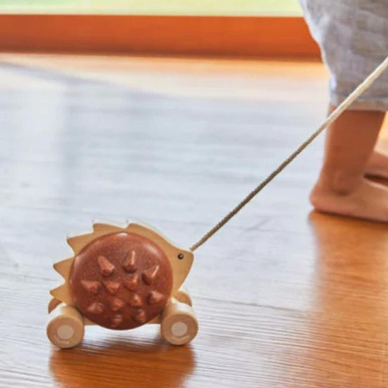 Plantoys Trekmobiel Egel Bruin - Studio Play